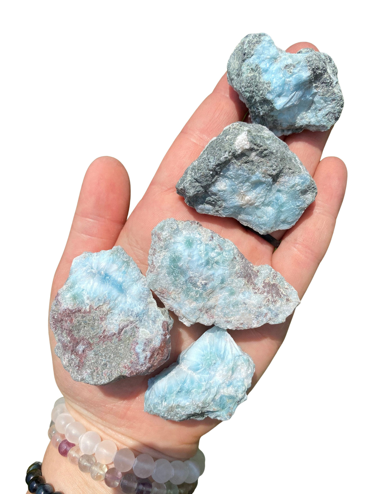 Raw Larimar Stone – Mixed Grade, Natural Larimar from Dominican Republic