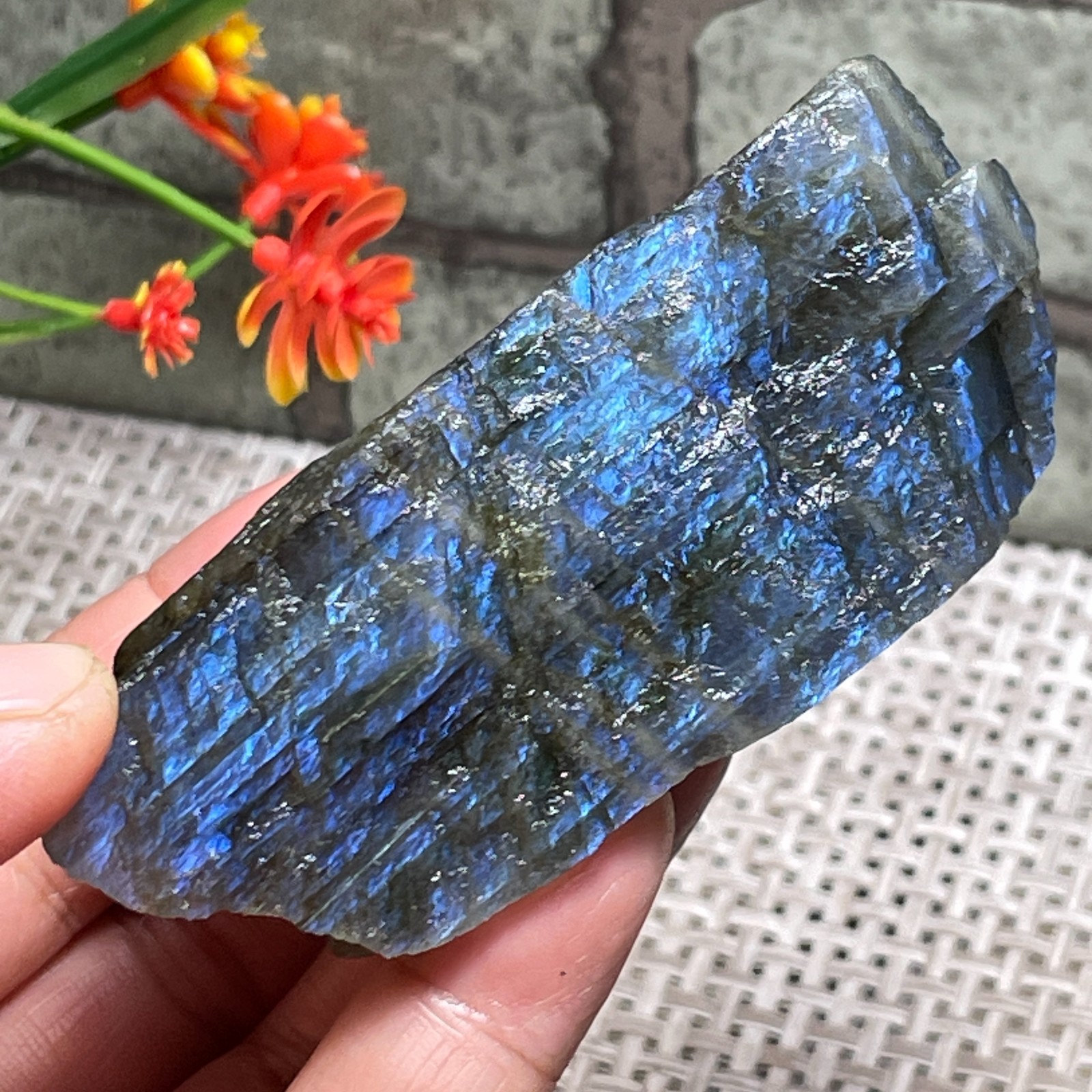 73mm Labradorite stone rough original Specimen134g C12