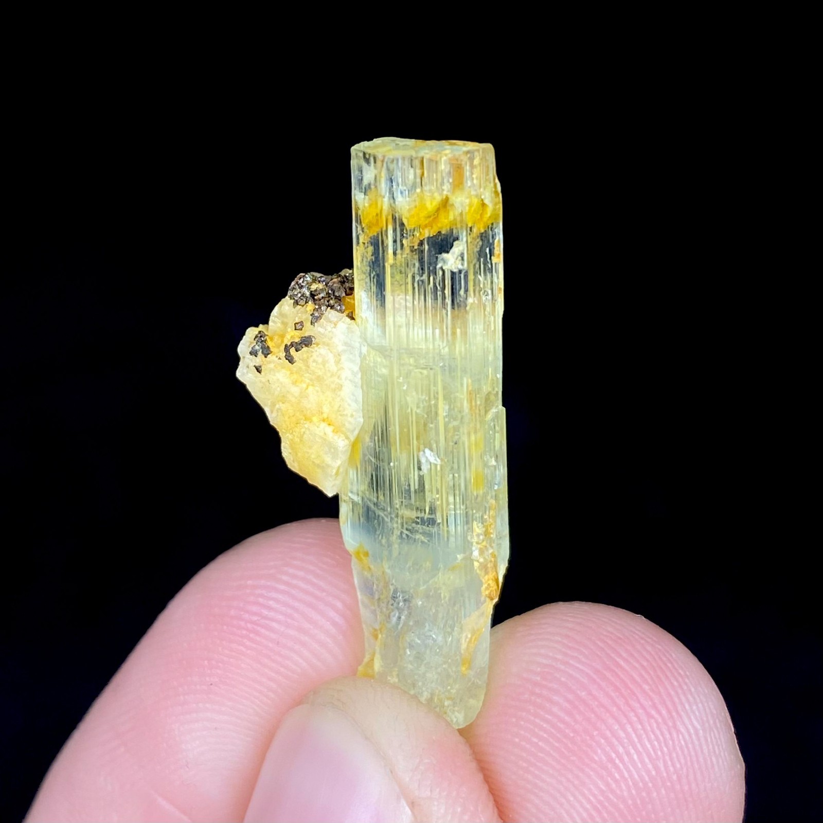 Amazing Standable Aquamarine Crystal with feldspar , Pakistan Mineral Specimen