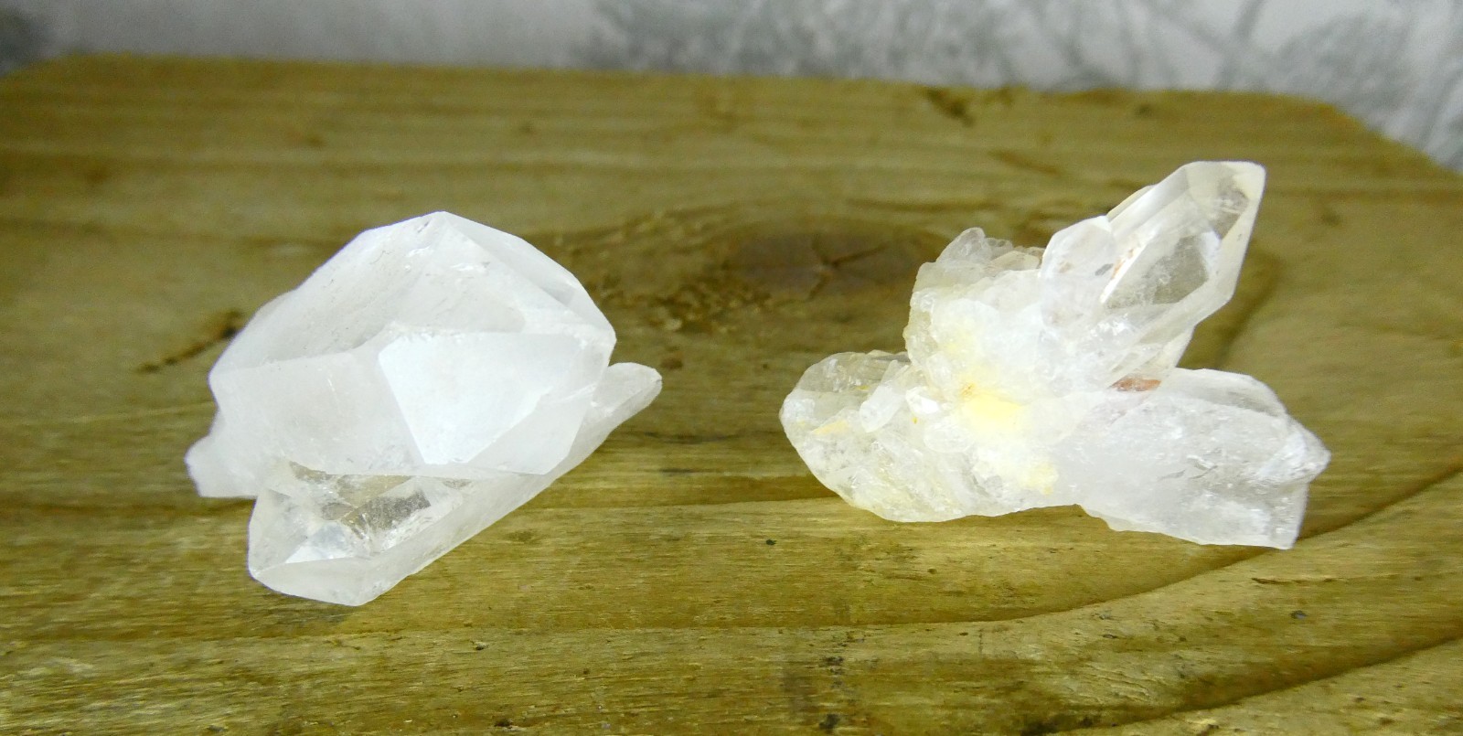 Set Of 2 Quartz Crystal Mini Multi Point Clusters Approx 38mm – 40mm Brazil