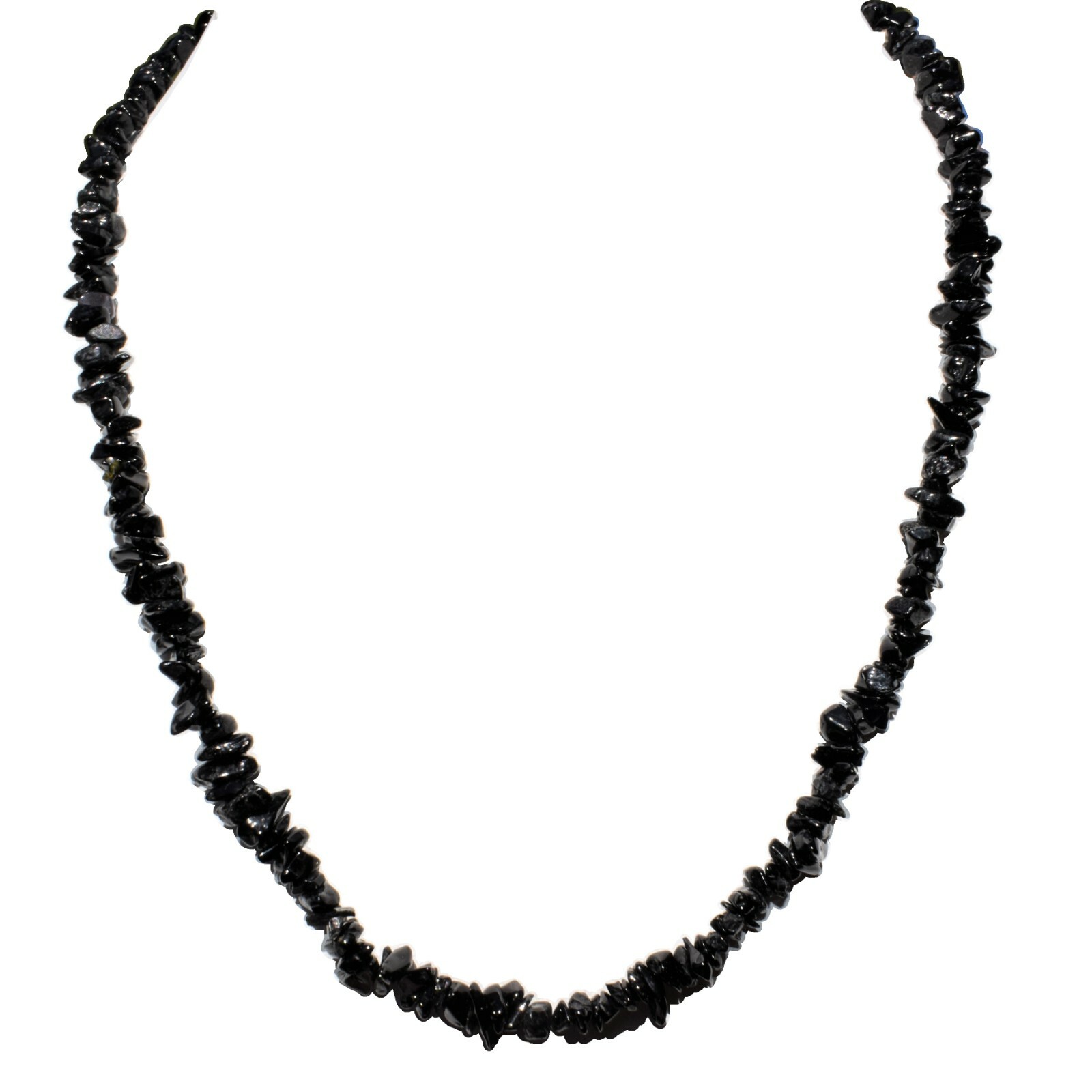 CHARGED Himalayan Black Tourmaline 36″ Necklace + Baby Selenite Puffy Heart