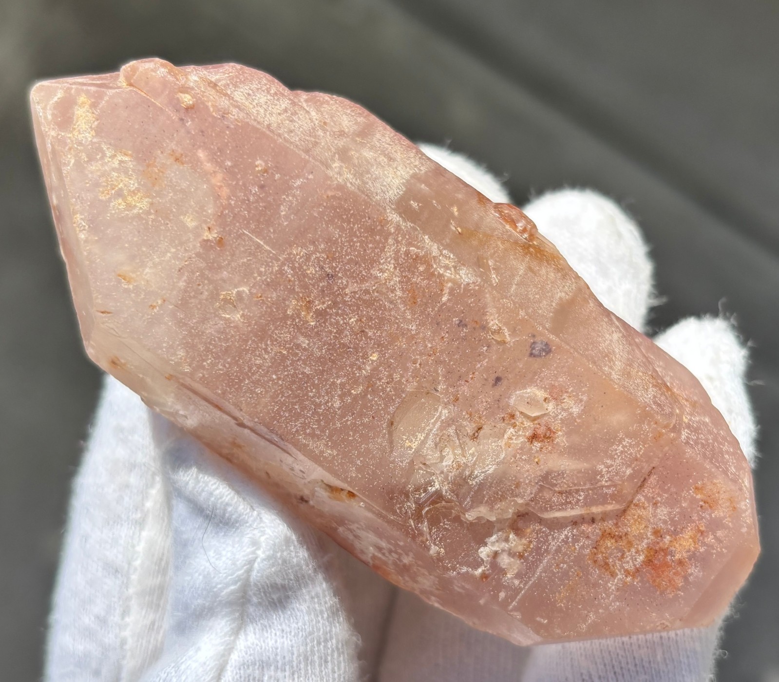 USA SALE *SEE VIDEO* 129g 3.39″ RARE LITHIUM DT QUARTZ POINT DOUBLE TERMINATED