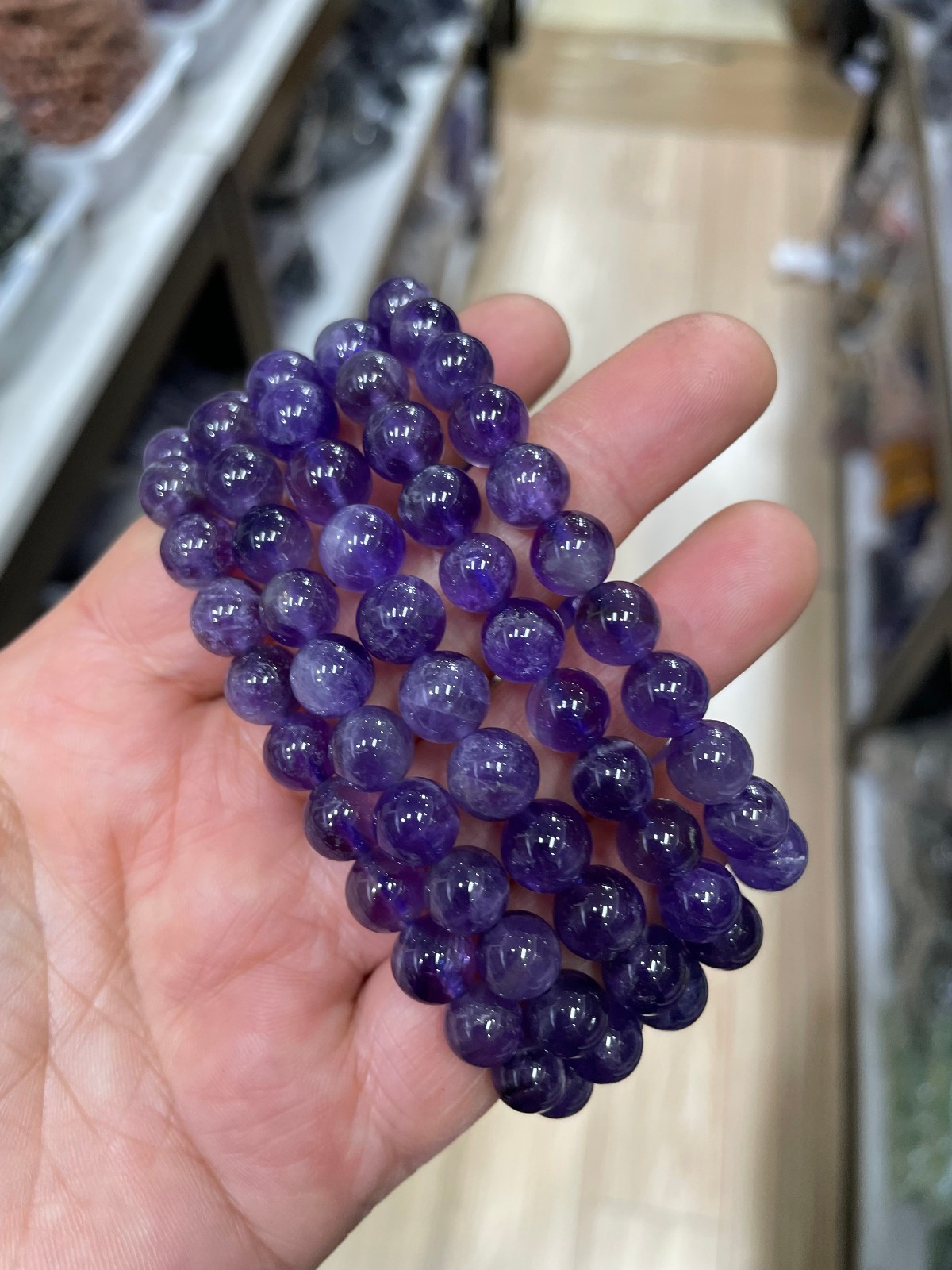 5pcs 8mm wholesale Natural Natural Amethyst Bracelet