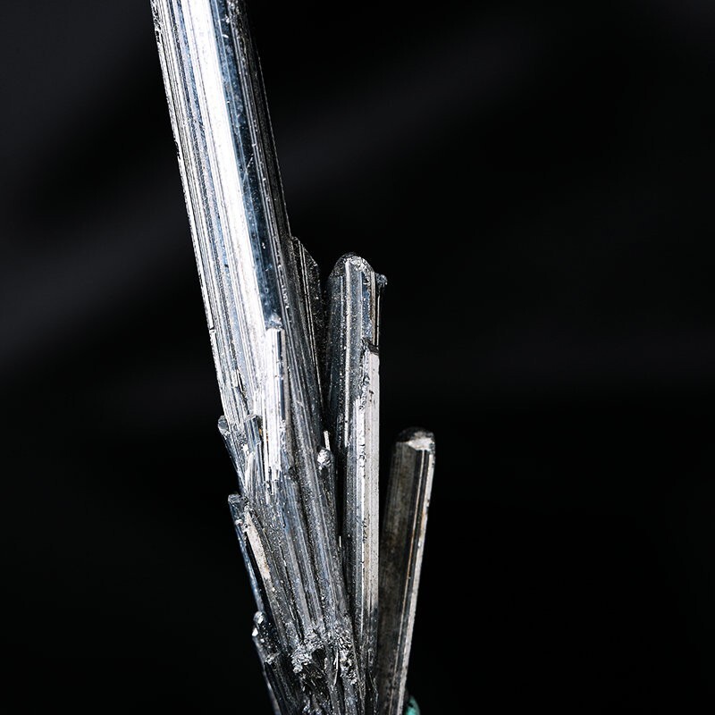 202Ct Top Rare Natural Black Shiny Stibnite Cluster Mineral Specimen China