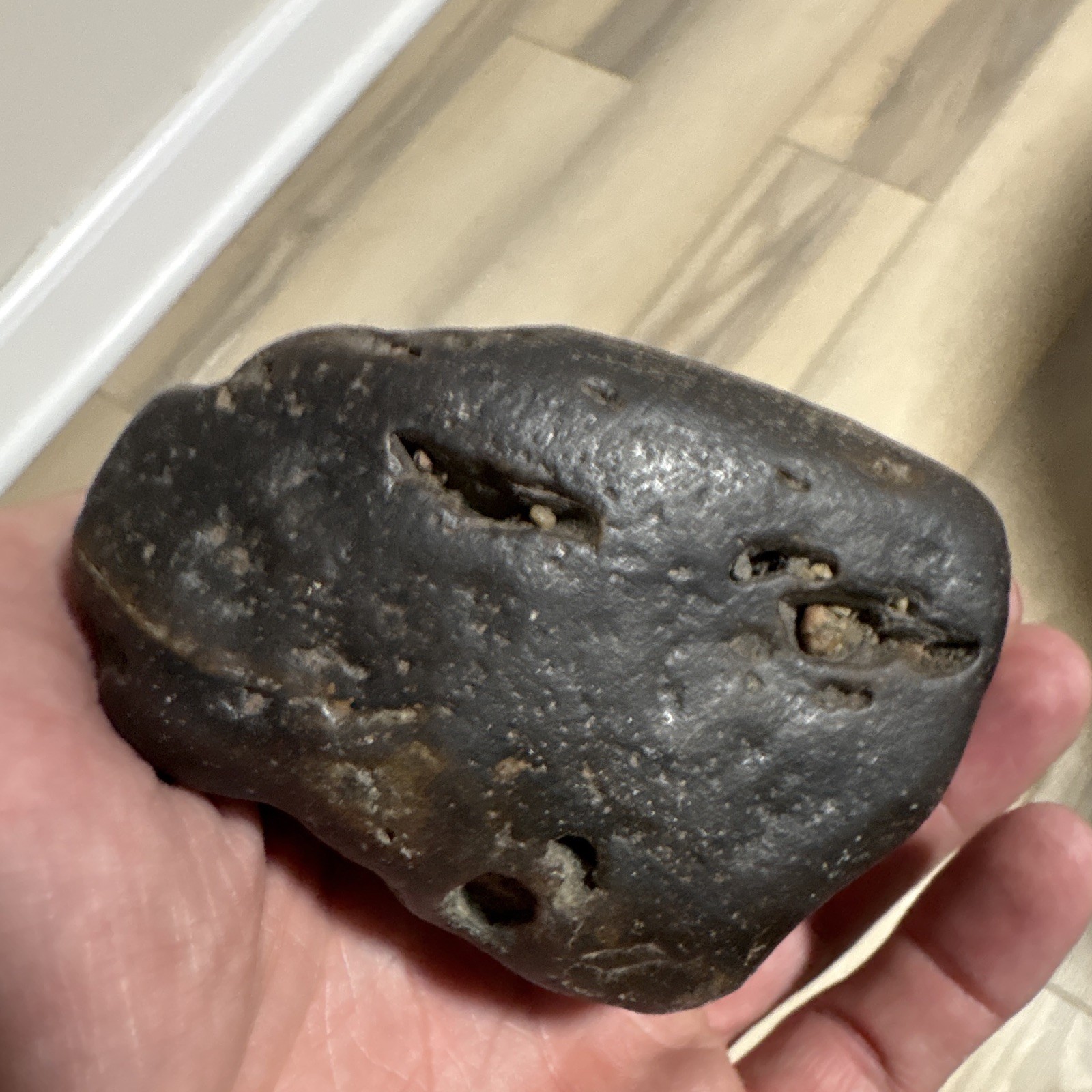 Natural Dark Brown Stone very heavy and magnetized
