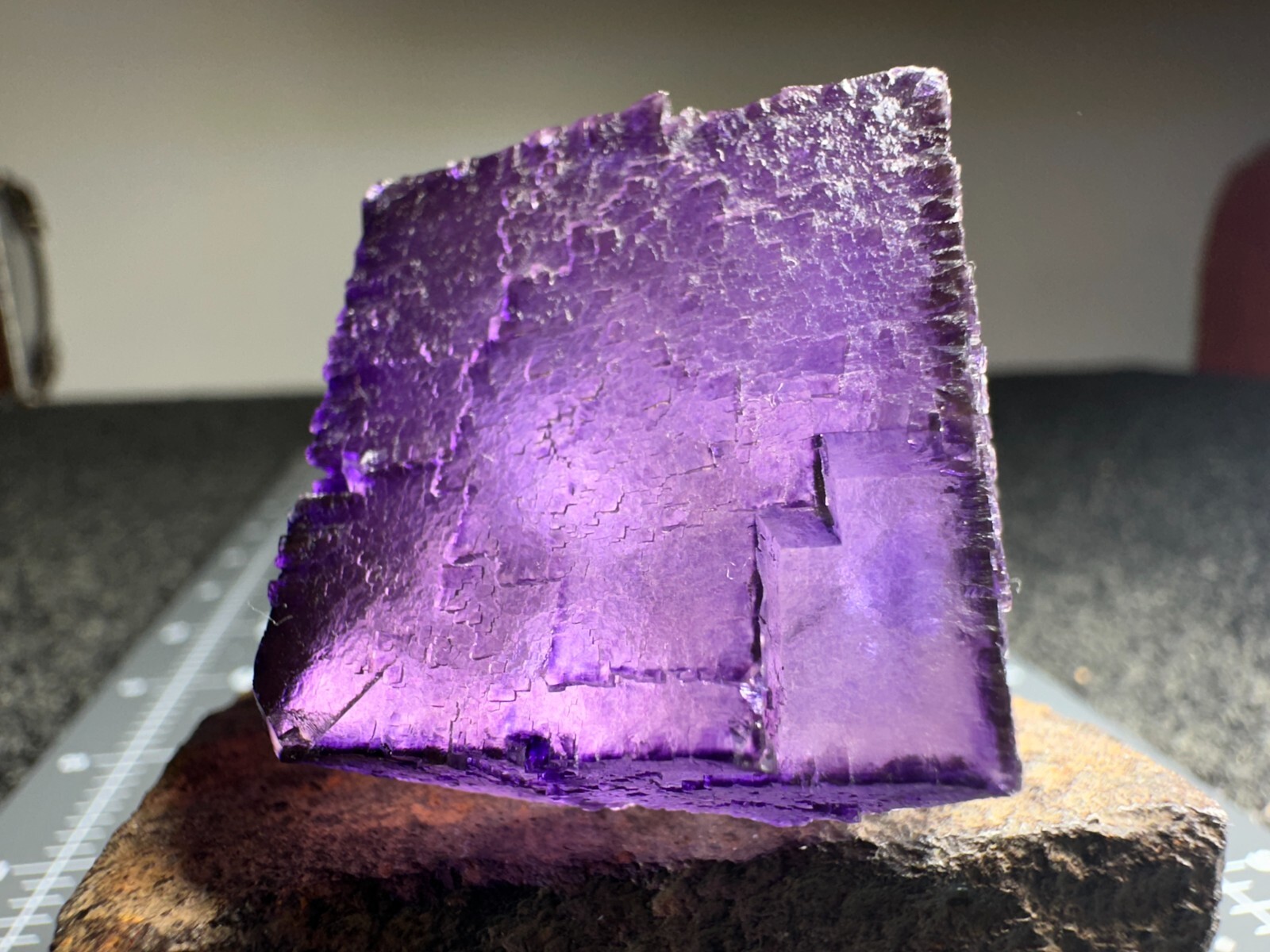➤Natural 1-1/4 Inch Cube PURPLE FLUORITE CRYSTAL Cave In Rock Illinois VIDEO➤032