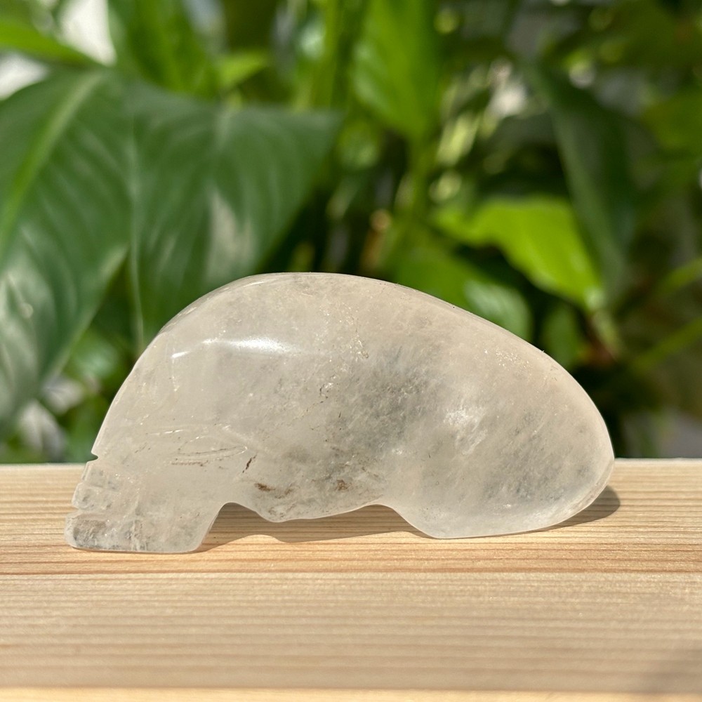 2″ Natural clear quartz aliens skull hand carved crystal reiki healing 1pc