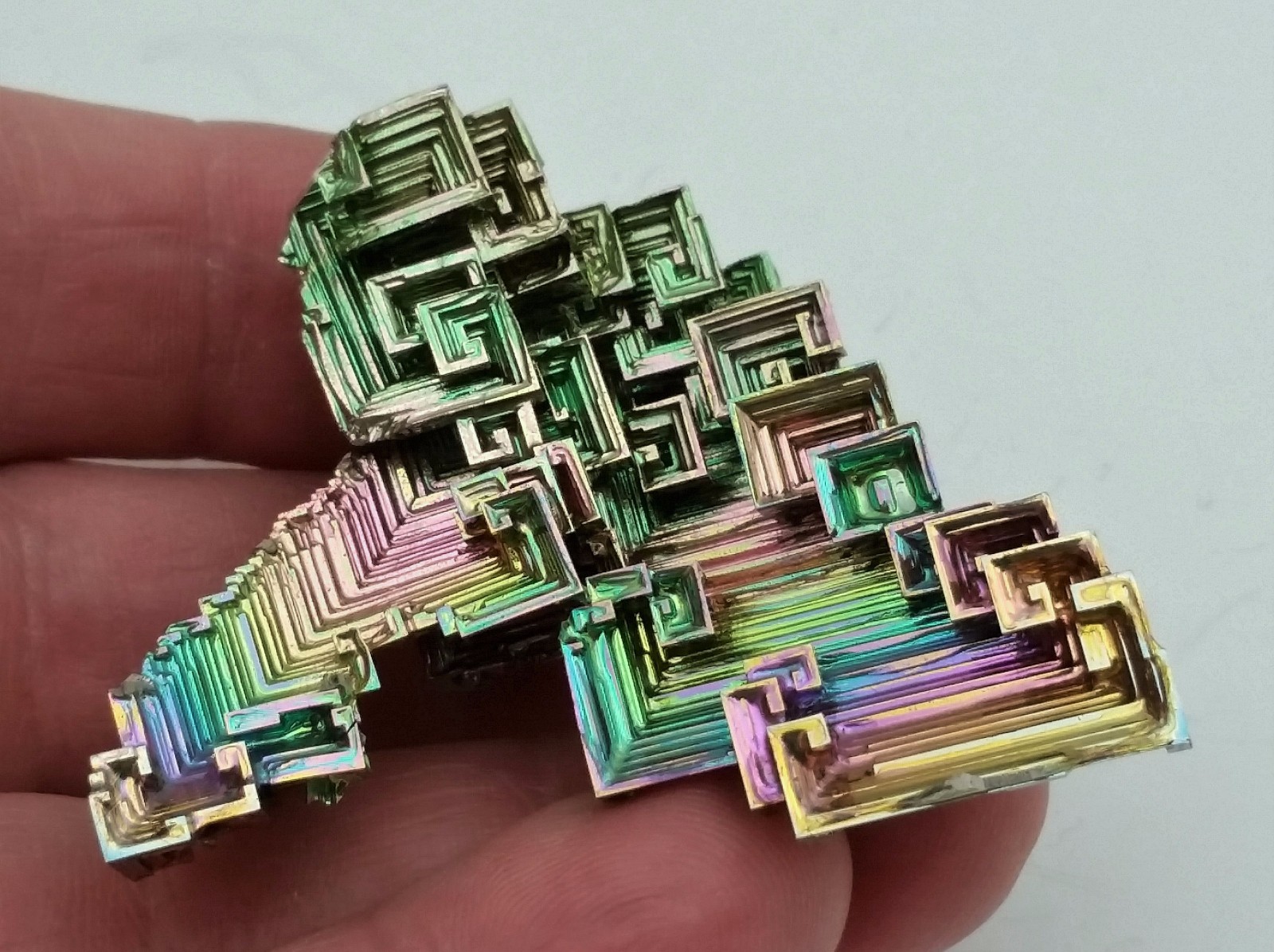 BISMUTH One (1) Large Rainbow Crystal Education Teaching Aid – Bonus Ingot!
