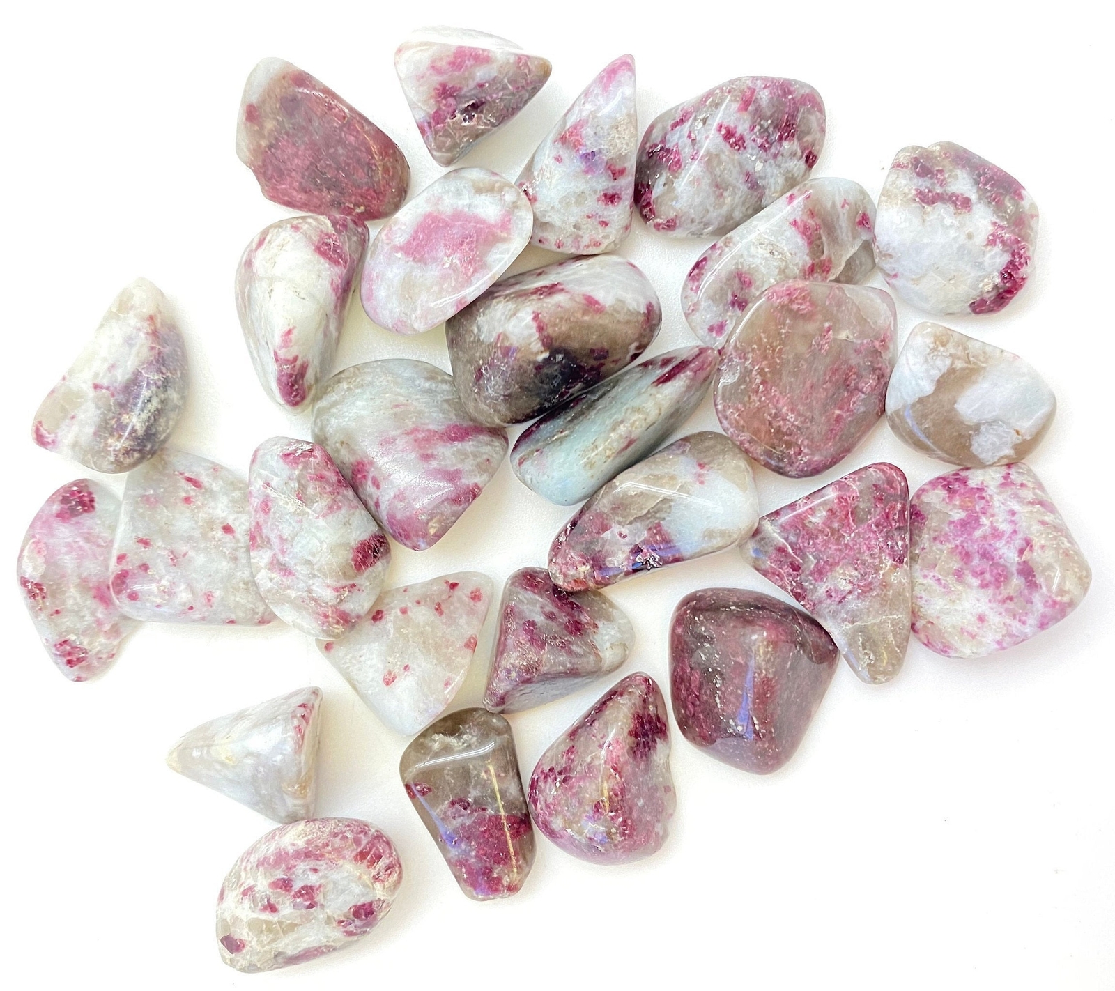 Pink Tourmaline Tumbled Stone, Polished Natural Pink Tourmaline from Madagascar