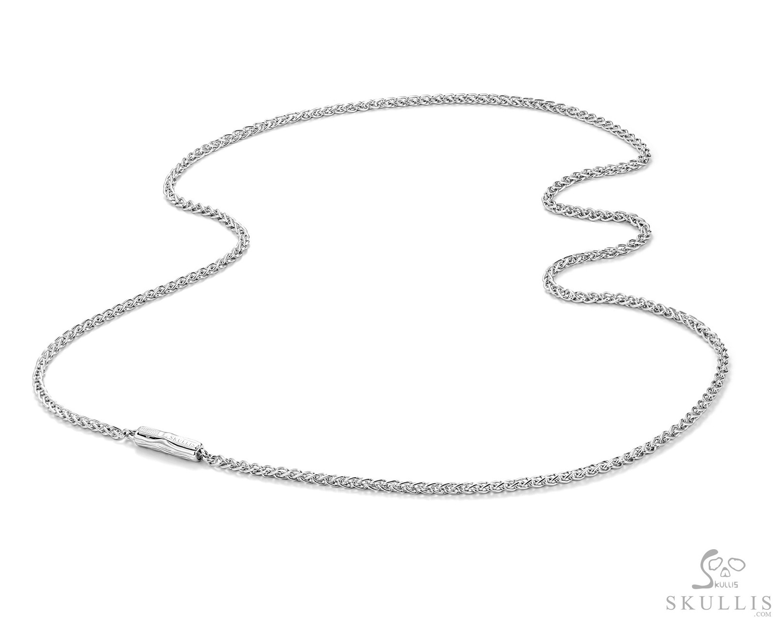 Chopin Chain with Bayonet Clasp in Rhodium Plated 925 Sterling Silver