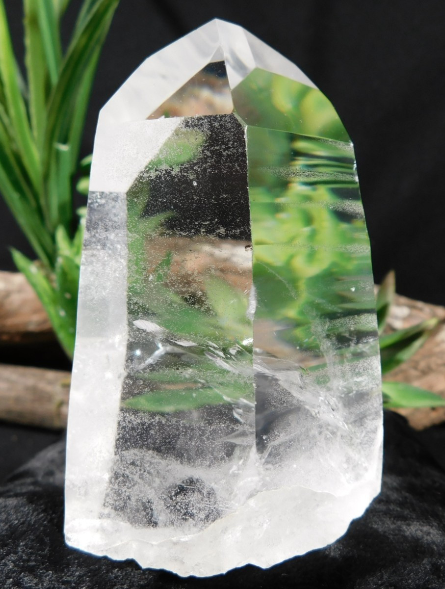 LARGER! SUPER Translucent LEMURIAN Quartz Crystal From Brazil 303gr