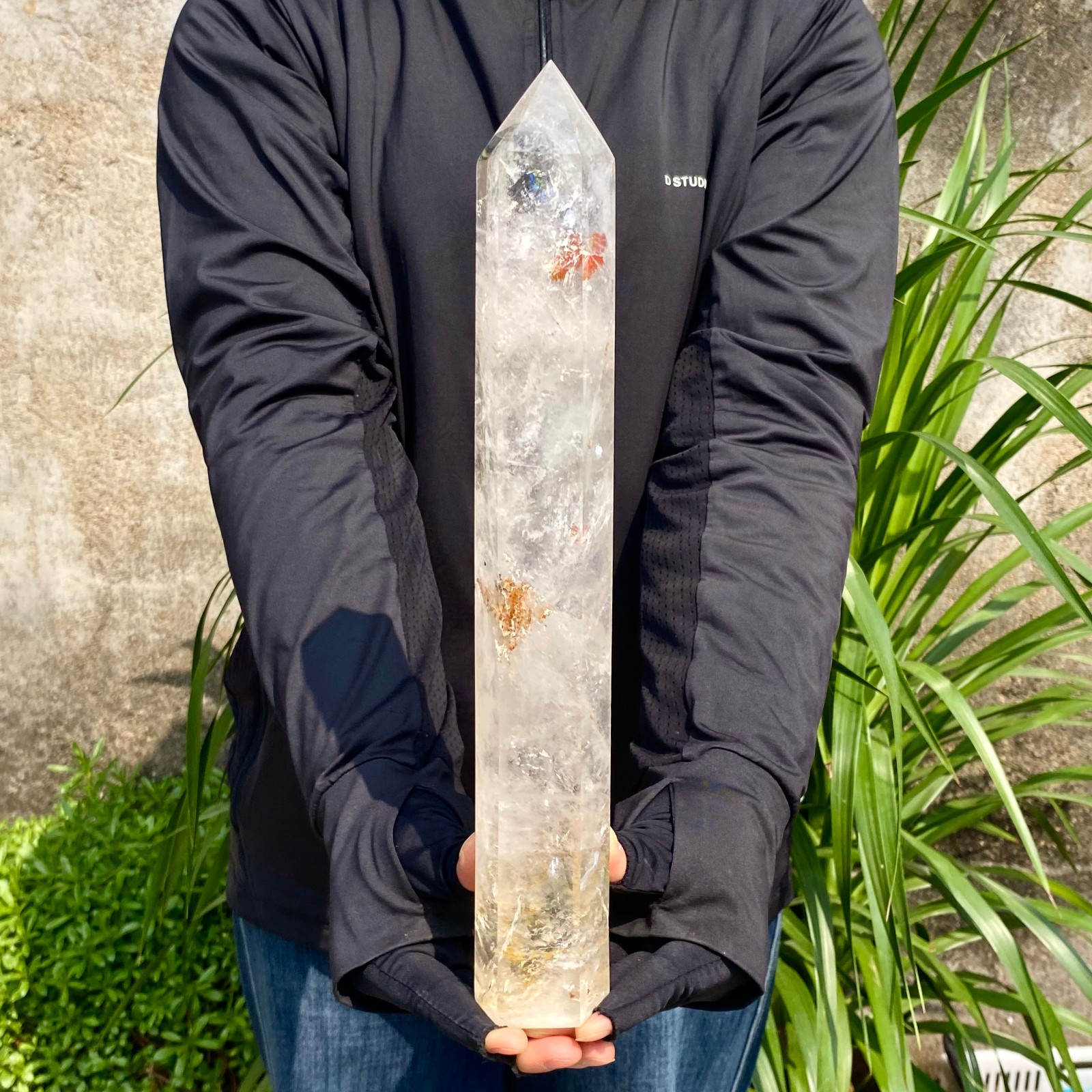 2.75LB Natural Clear Crystal Obelisk Quartz Energy Tower Point Reiki Healing Gem