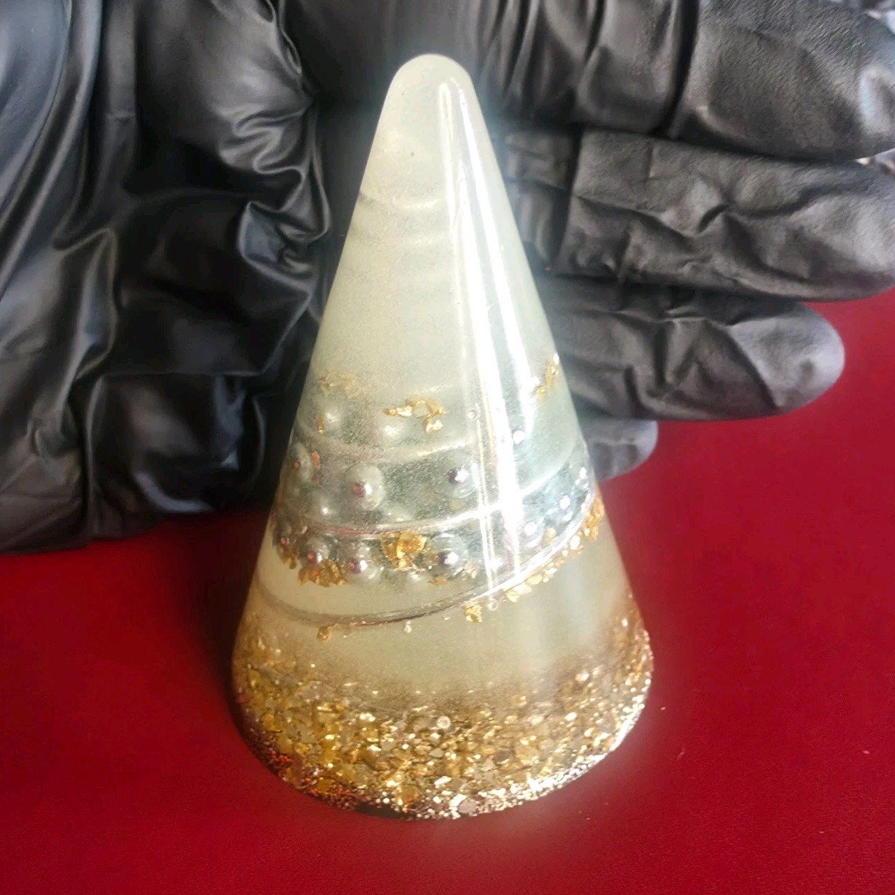 Orgonite Orgone Cone GLOW IN THE DARK Positive Energy Generator Crystal Altar