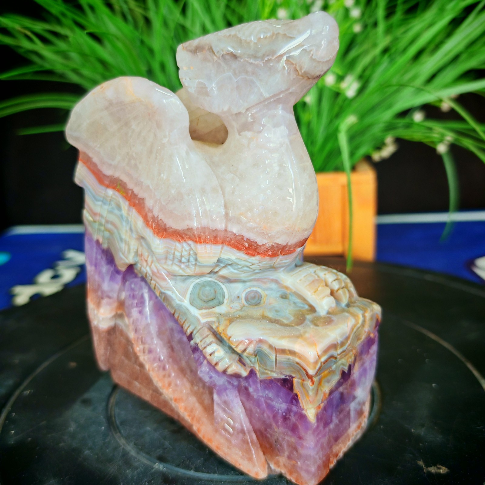 4.62LBTop natural crystal hand carved therapeutic artwork2.10kg