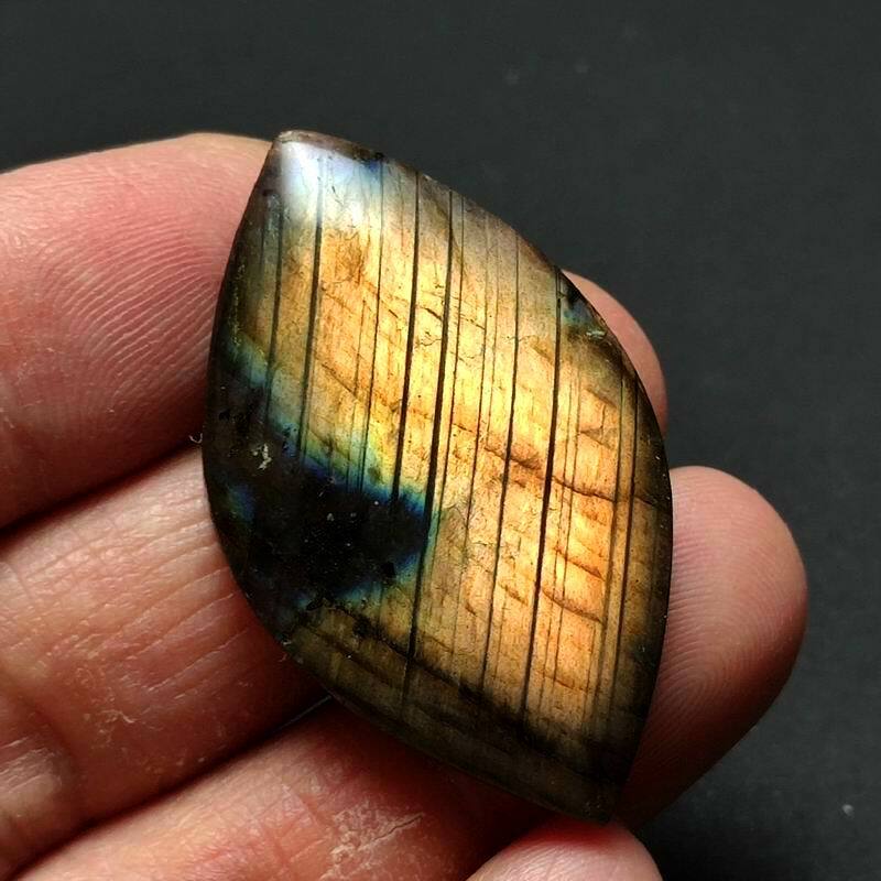 11g Labradorite Quartz Crystal Polished Palm Stone Ore Specimen Healing 004