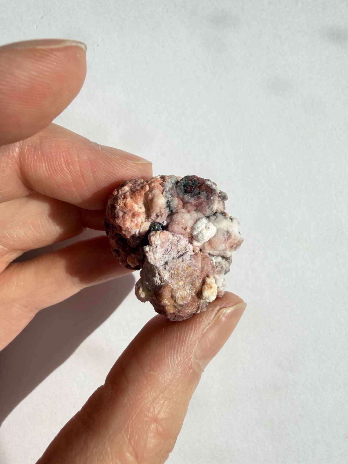 Set Of 3 Specimens: 2 Colorful Popcorn Selenite Gypsum and 1 Creedite from China