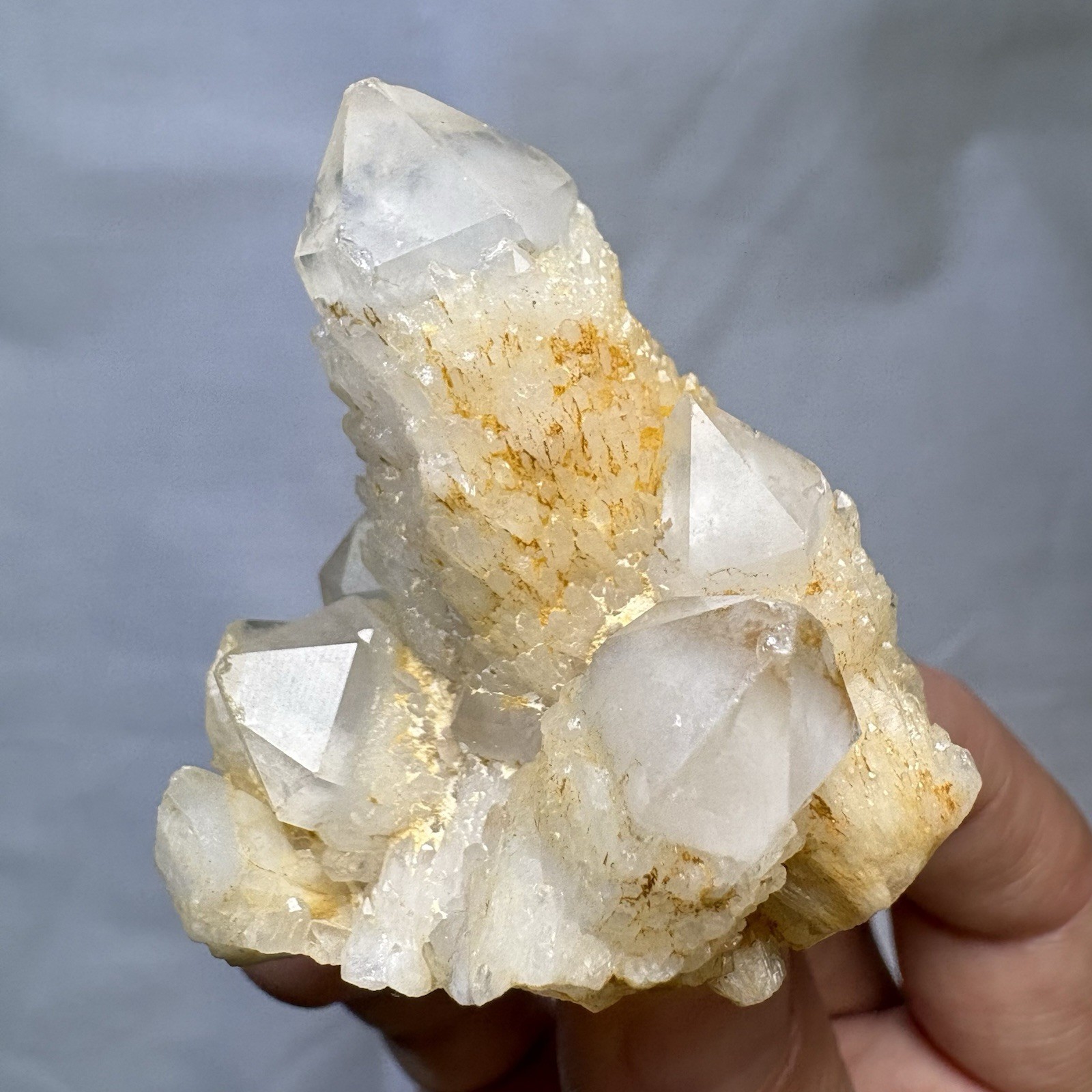 Natural Golden Pineapple Quartz Cluster Crystal Raw Mineral, Healing Specimen