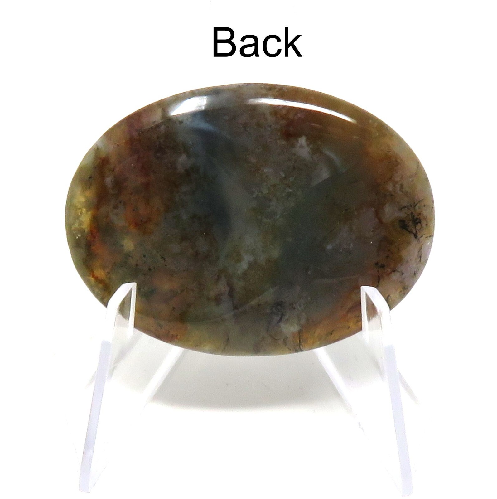 Indian Agate Worry Stone #108- 40mmX30mm or 1.5″x 1″ – 6mm Thick – Pocket Stone