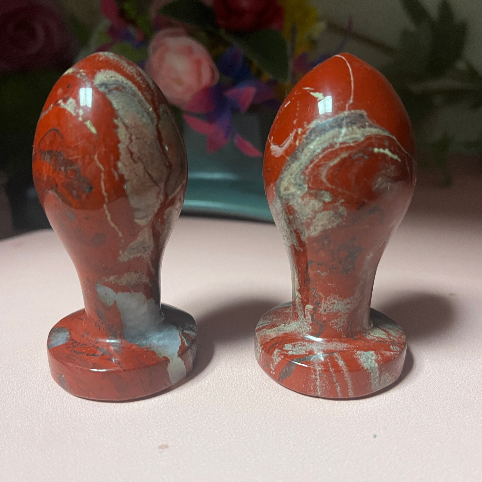 Natural red jasper Quartz Crystal Massage Stick Penis Wand Reiki Yoni Gift decor