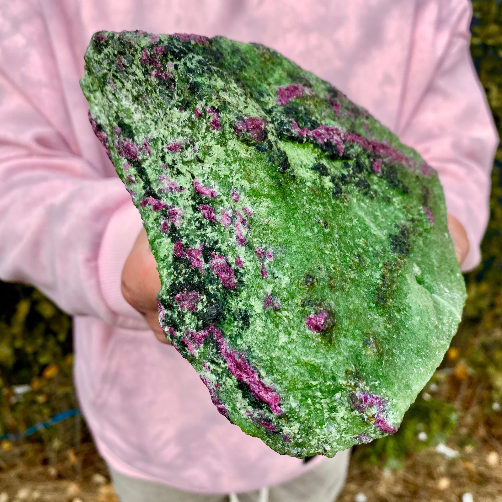 3.68LB Large Natural green Ruby zoisite (anylite) crystal Healing