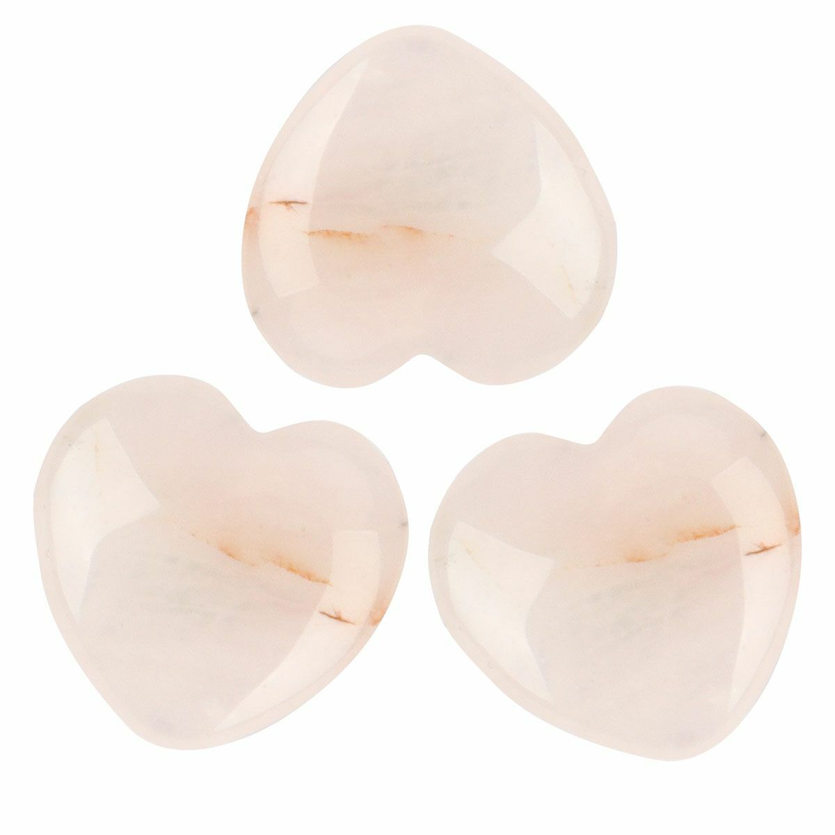 5/10PCS Natural Crystal Quartz Carved Heart Shaped Healing Love Gemstone 20mm