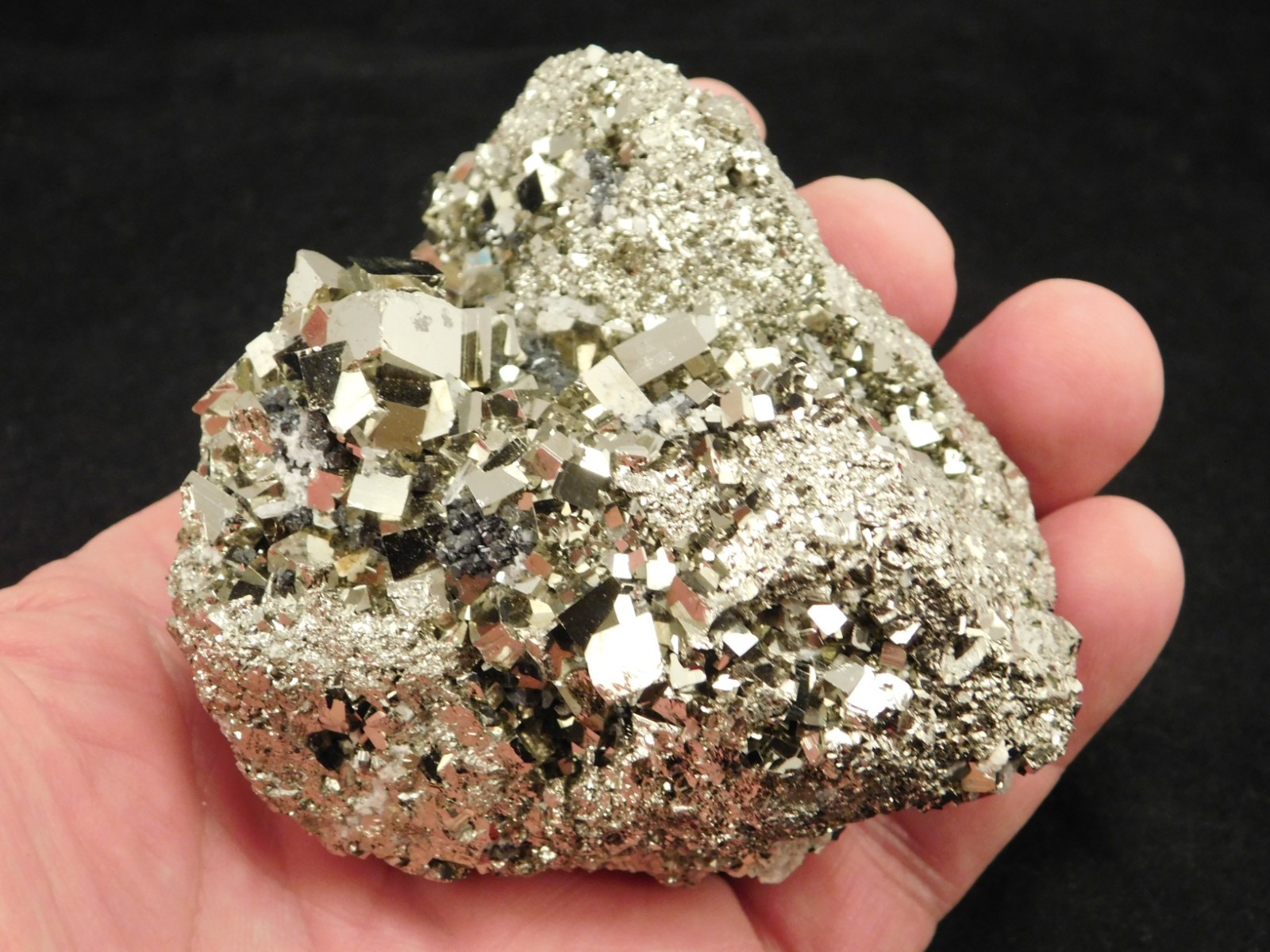 wOw! LARGER! Nice and 100% Natural Pyrite CUBE Cluster Peru 529gr
