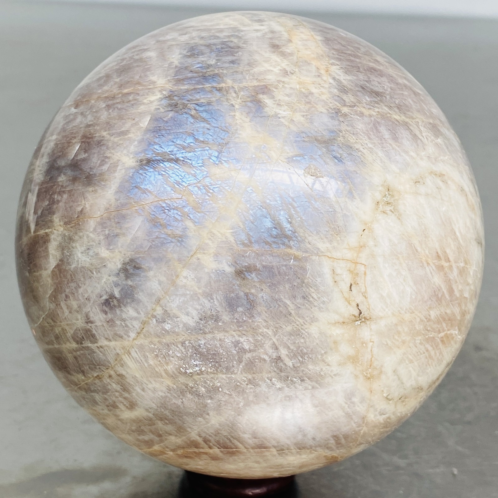 Natural Gray moonstone sphere quartz Crystal ball Healing 2080G (4.58LB)