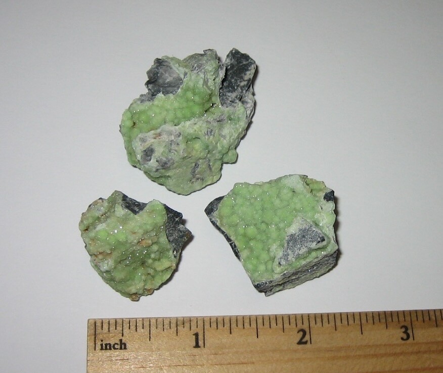 3pc BEAUTIFUL NATURAL 0.9″- 1.5″ LIGHT GREEN WAVELLITE CRYSTAL CLUSTERS ~ 51g *1