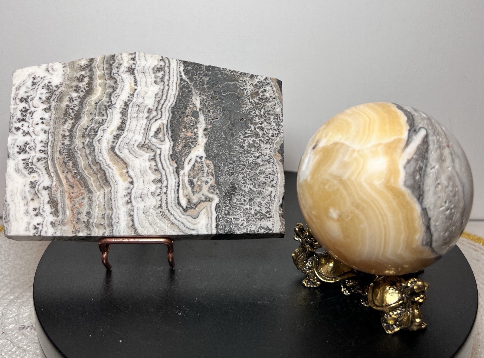 Banded Calcite 2 Piece Set – see description & pics for more info