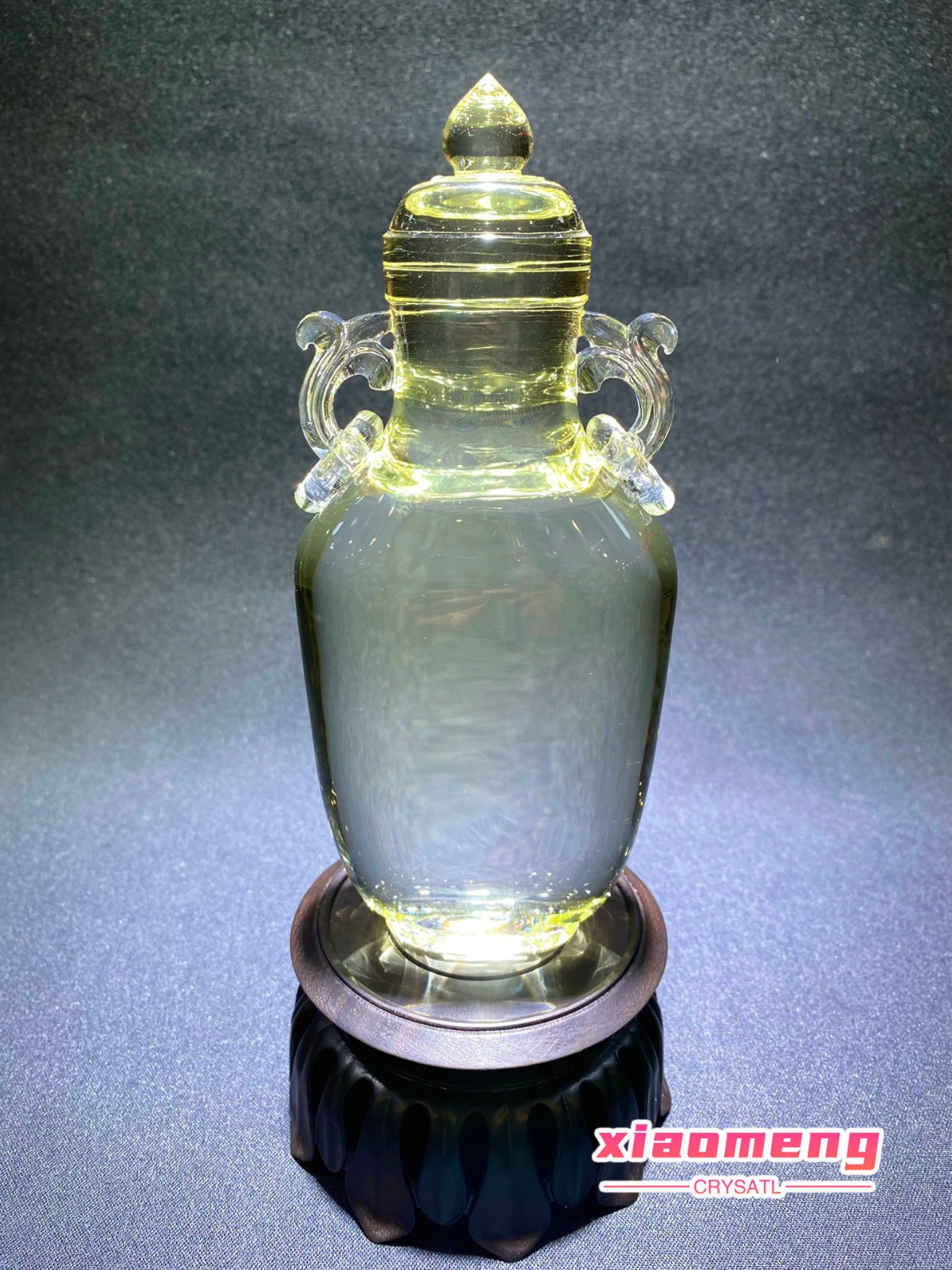 589G Natural Yellow Crystal Blue Needle Ring Grass Double Ear Safe Bottle