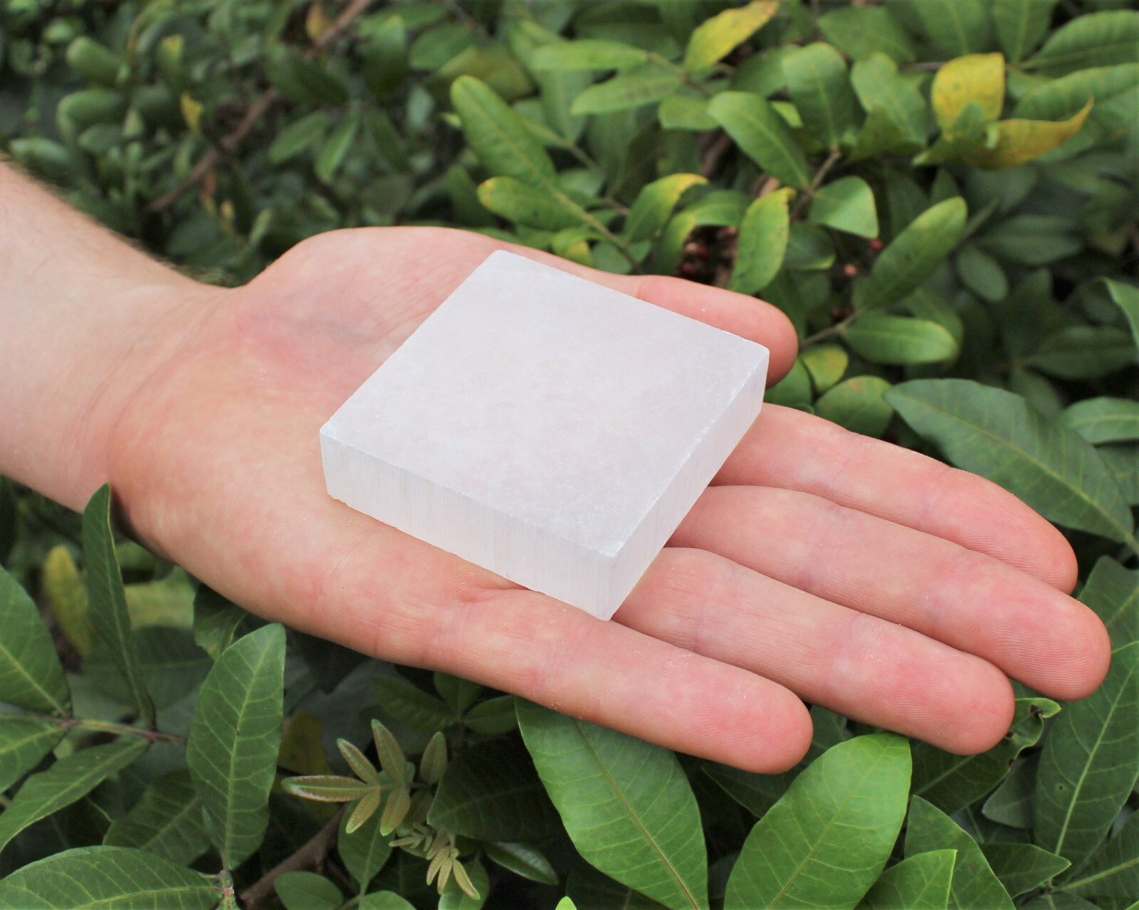 Polished Selenite Charging Station 2.5″ Square Flat Crystal Plate (Cleansing)