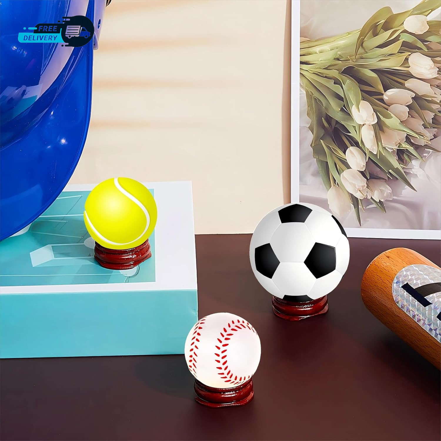 15 Pcs Sphere Stands Display Crystal Crystal Holder Wood Egg Ball Stand Stone