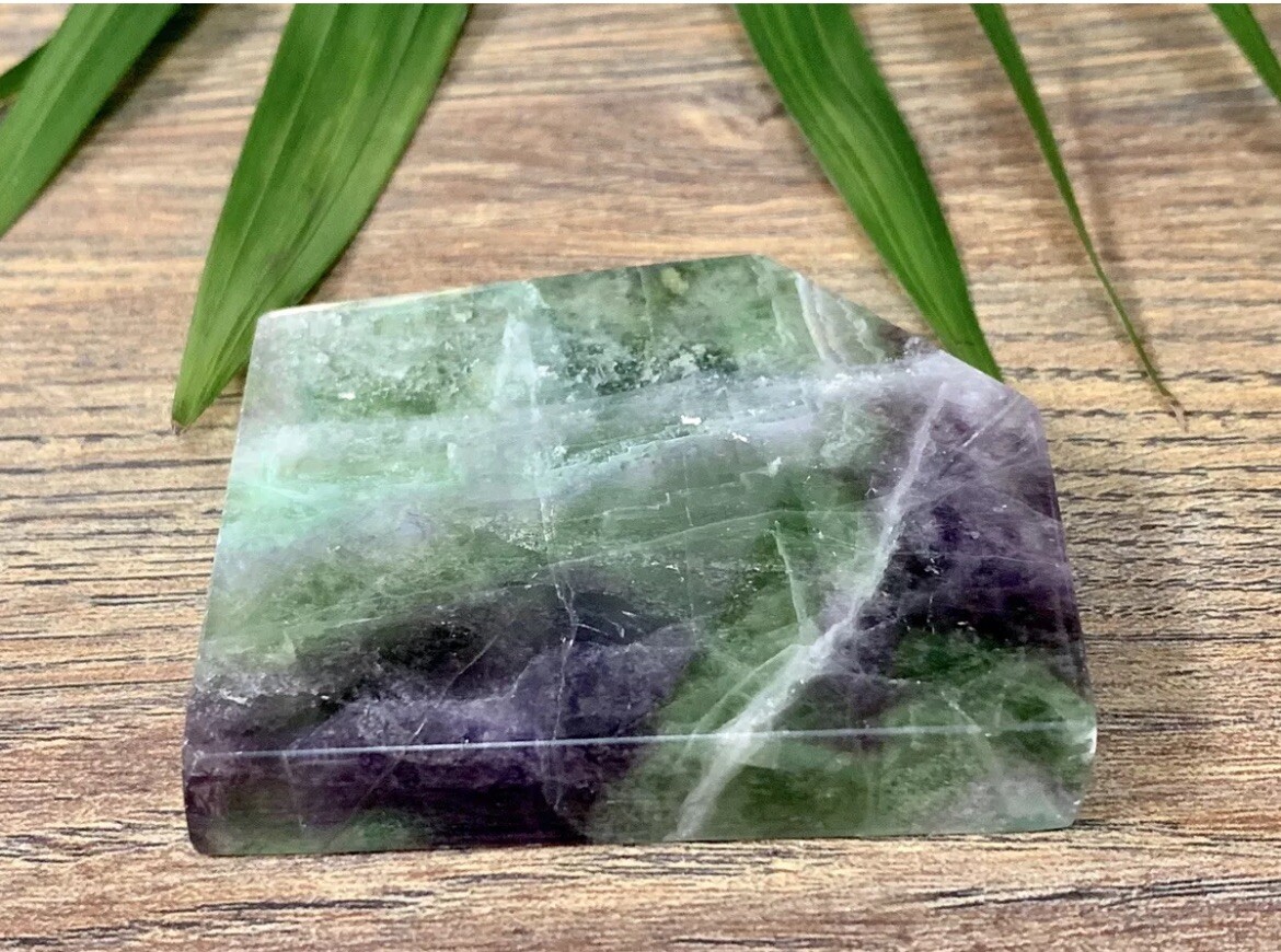 Fluorite Hexagon Crystal Hexagon Shape Gemstone Specimen Reiki Chakra Healing.