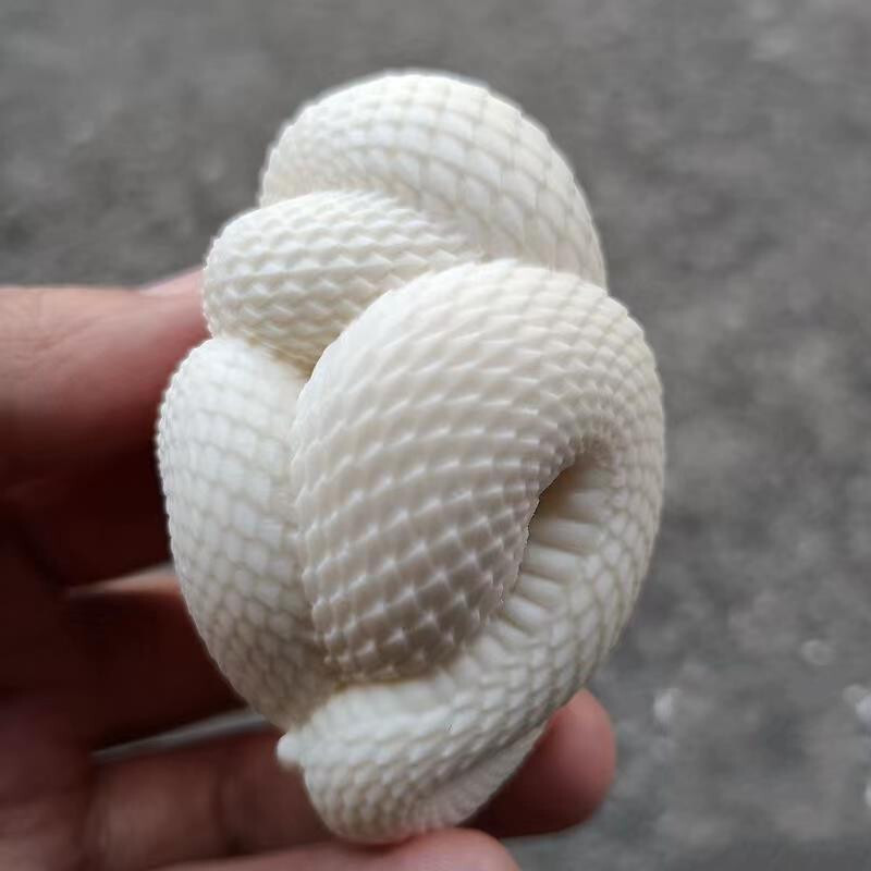 2.5”+ Natural Genuine Tagua Nut Hand Carved Snake Reiki Decoration Gift.1pc
