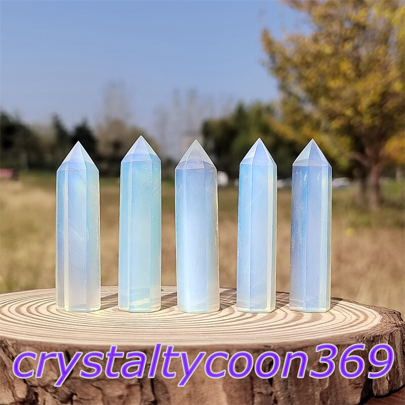 5pcs Opalite Wans Quartz Crystal Obelisk Point Tower Healing 5.5cm