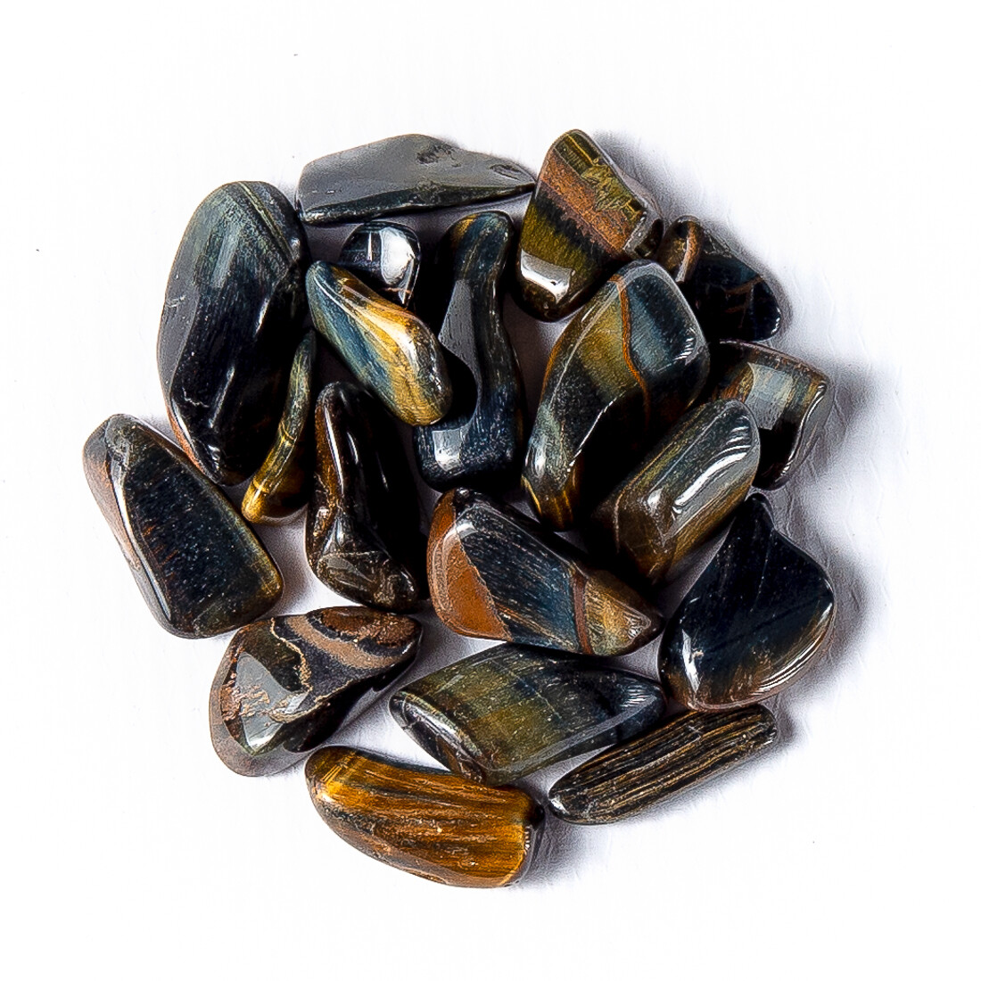 50g Tumbled Blue Multi Tigers Eye Gemstone Crystals 15-30 Stones Gem Specimens