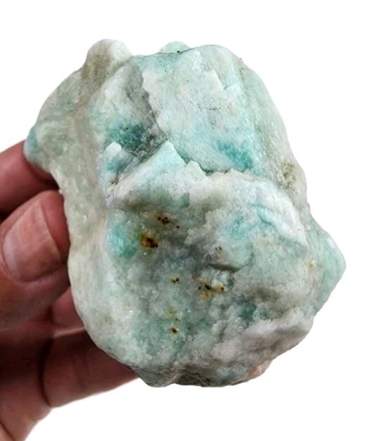 Amazonite in Quartz Crystal Rough Brazil 166.7 grams