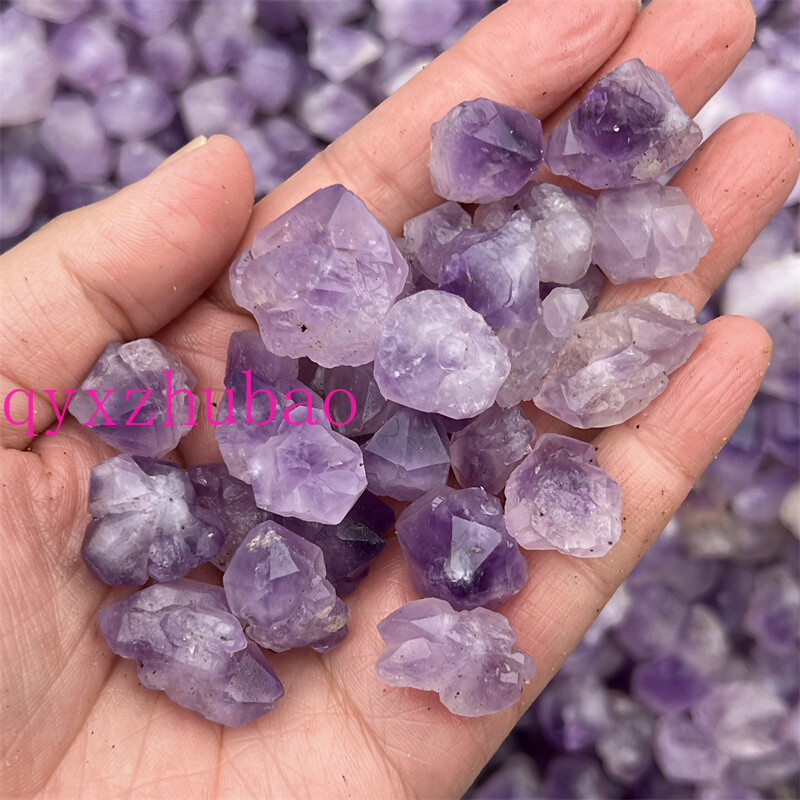 Natural Amethyst Rough Quartz Crystal Mineral Specimens Reiki Healing 8-12pcs