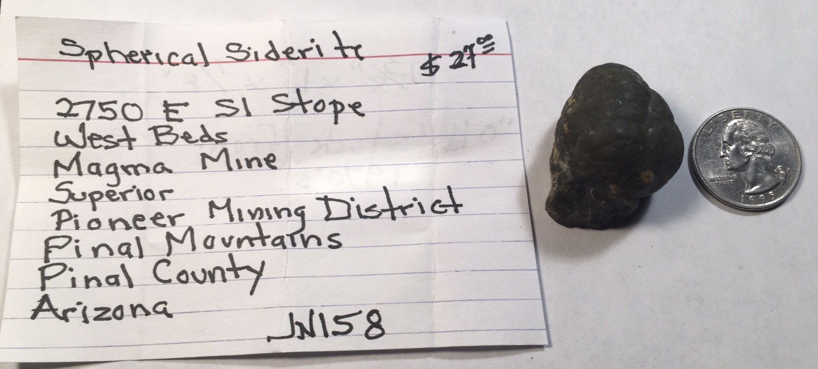 Spherical Siderite, Magma Mine, Superior, Pineal Mountains, Pinal Cty., Arizona