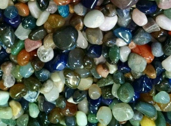 100-130 colorful Mixed Natural Assorted bulk tumbled Gem stone mix 1lb Lot