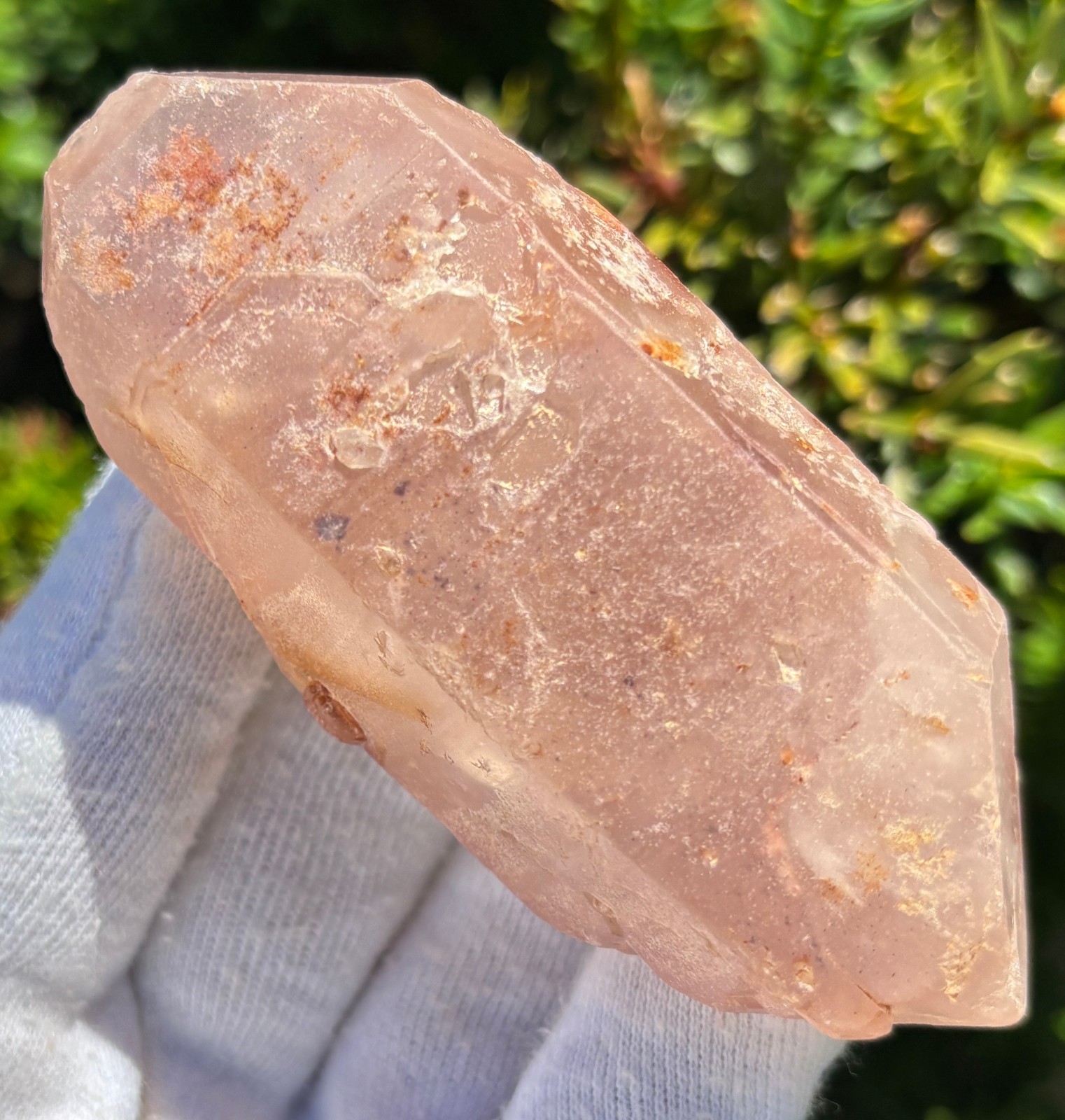 USA SALE *SEE VIDEO* 129g 3.39″ RARE LITHIUM DT QUARTZ POINT DOUBLE TERMINATED