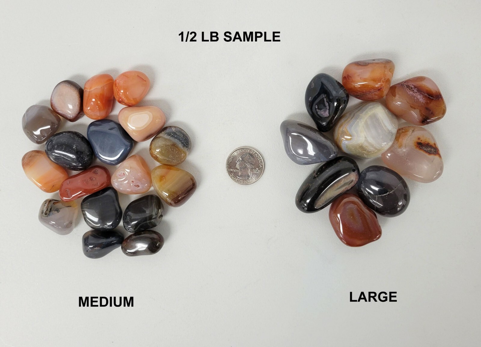 Tumbled Stones Assorted – Mixed Polished Agate Crystals – Bulk Crystals Blend