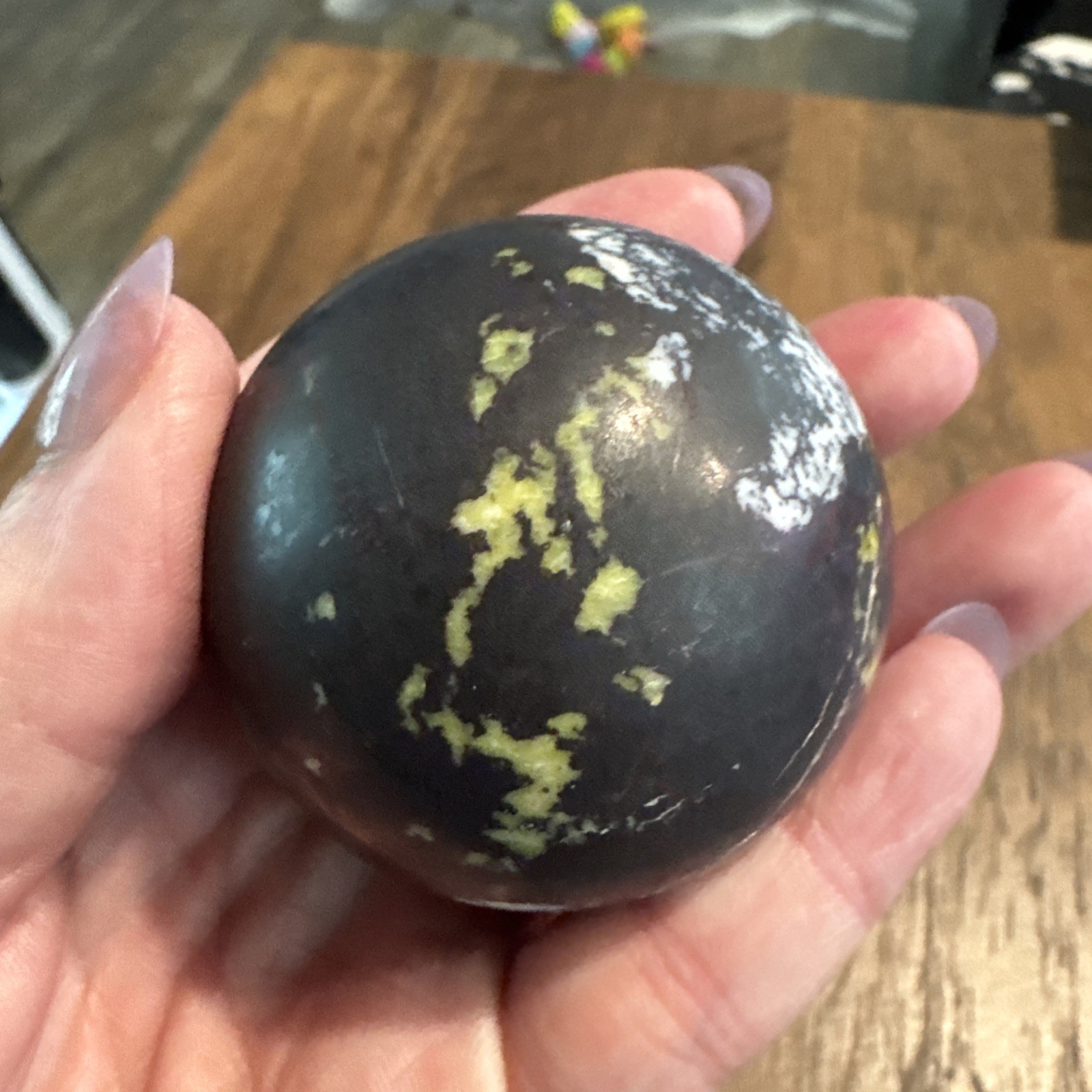 Lemon Jade Crystal Sphere 246 Grams 53 mm