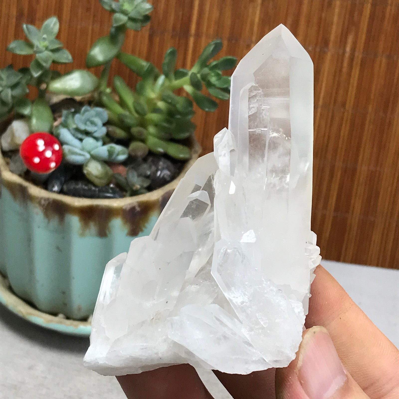 94-48-40mm Natural crystal clusters pretty Quartz Mineral Specimen 124g A6984