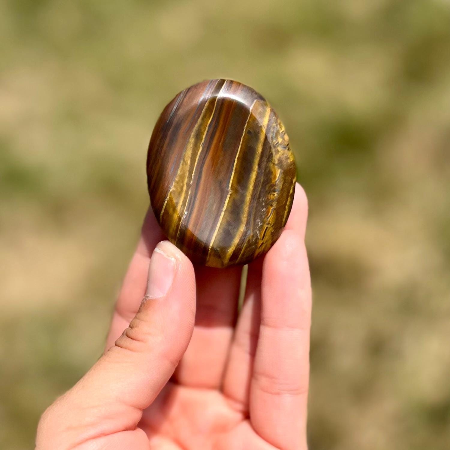 Mugglestone Worry Stone – Polished Natural Tiger Iron from Western Australia