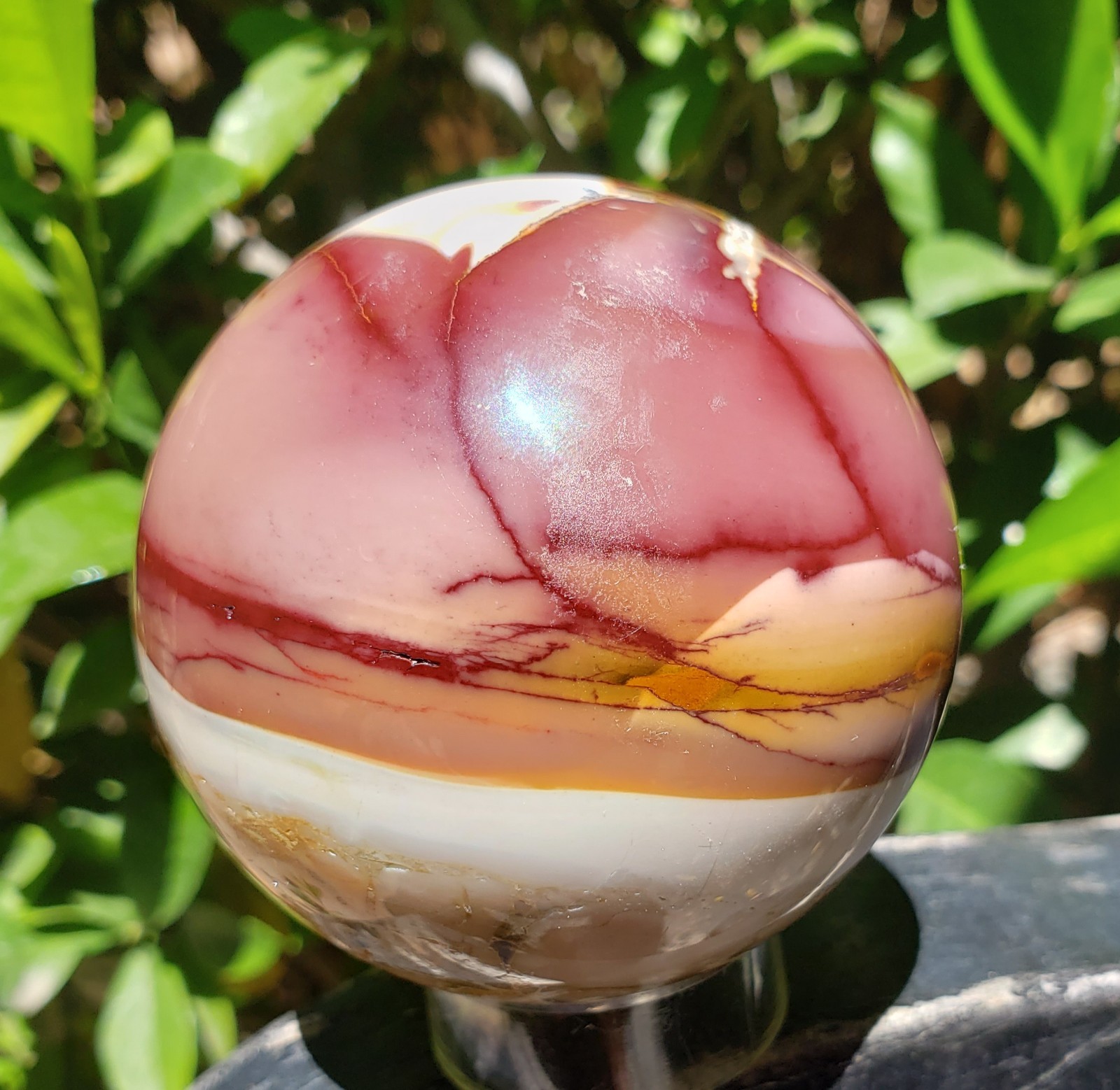 2.5″ Mookaite Jasper Crystal Sphere Ball Orb, 320g or 11.3 oz