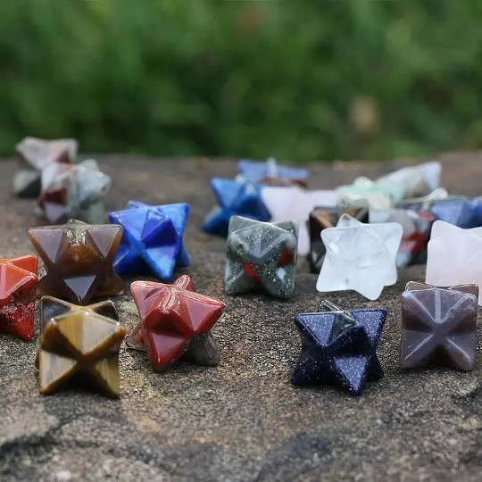 10pcs Wholesale Natural Mixed Merkaba Star Quartz Crystal Skull Reiki Healing