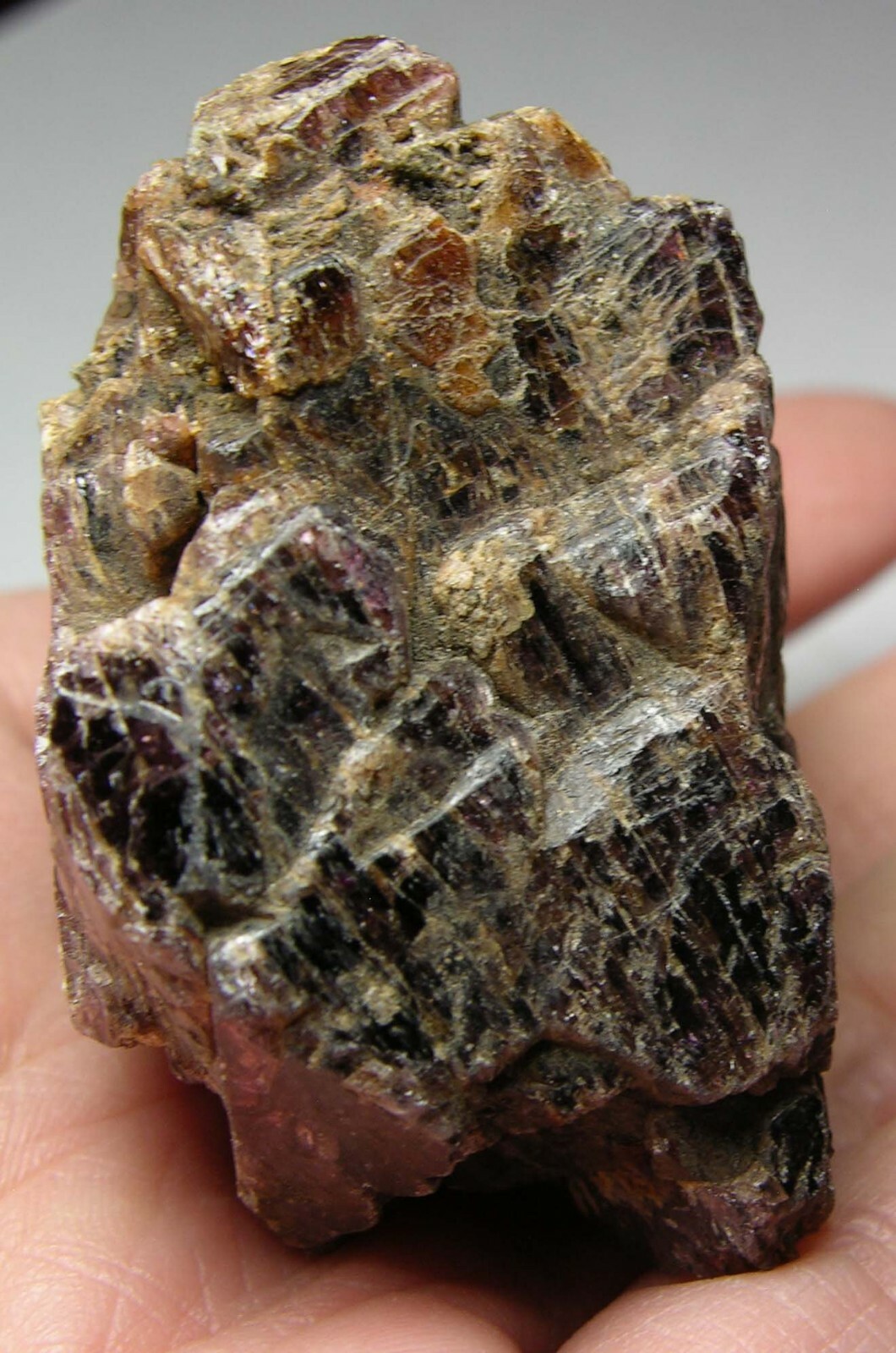 #5 Vietnam 135.25g Natural Octagonal Maroon Spinel Crystal Specimen 4.75oz 65mm
