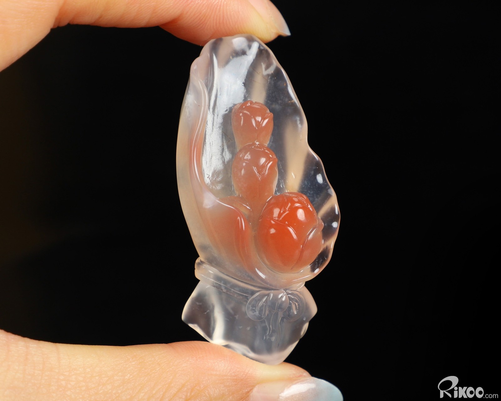2.0″ Agate Hand Carved Crystal Rose Sculpture, Crystal Healing