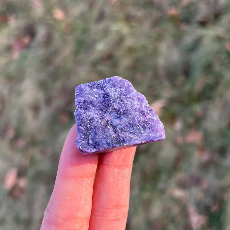 3Pcs Raw Lepidolite Stone Rough Purple Crystal Mineral Specimen Healing Decor